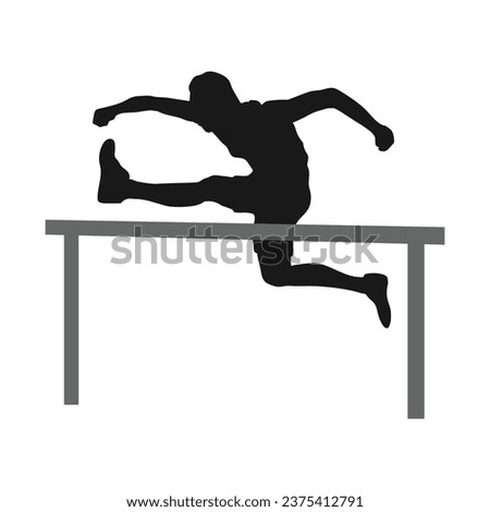obstacle course running sport icon vector illustration design