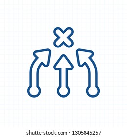 Obstacle Focus - Ink Stroke Icons. A professional, pixel-aligned icon.