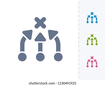 Obstacle Focus - Vibrant Cutwork Icons. A professional, pixel-aligned icon.