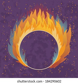 Obstacle in the form of a ring in the fire
