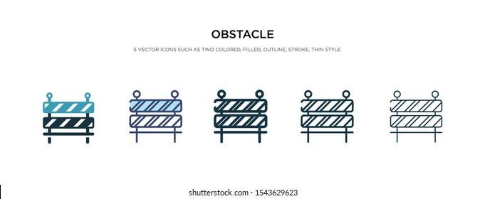 obstacle icon in different style vector illustration. two colored and black obstacle vector icons designed in filled, outline, line and stroke style can be used for web, mobile, ui