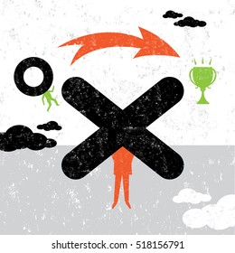 Obstacle Overcomer
An 0 maneuvering over an X to achieve his goal. 