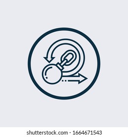 Obstacle race concept line icon concept. Obstacle race concept flat vector symbol, sign, outline illustration.