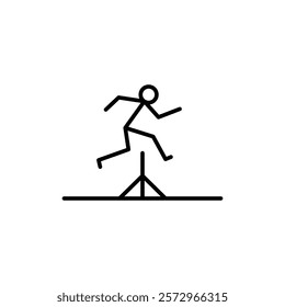 Obstacle race icon simple vector symbol