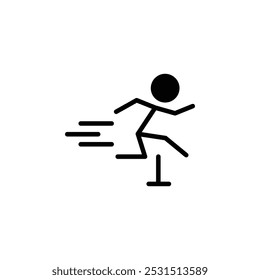 Obstacle race icon web design in vector