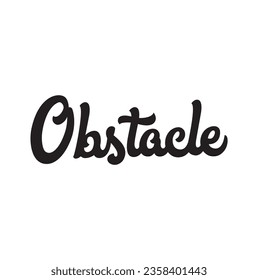 obstacle text on white background.