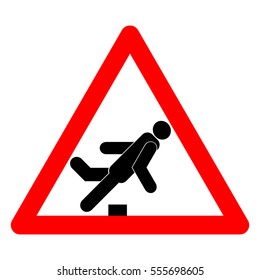 Obstacle. Warning sign