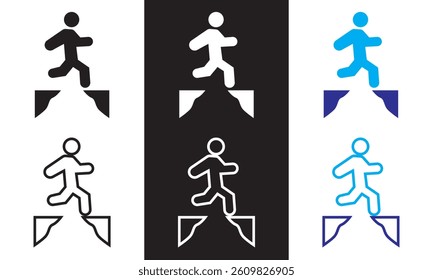 Obstacles icon.   Vector illustration. isolated on white and black background. EPS 10