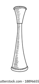 OBSTETRIC STETHOSCOPE ON A WHITE BACKGROUND IN VECTOR