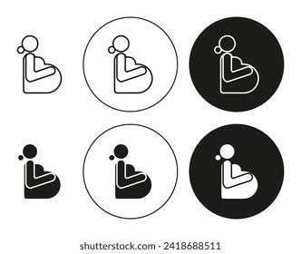 Obstetricista y ginecólogo delinearon el vector de línea de contorno de ícono. Obstetricia y ginecólogo diseño de conjunto plano y sencillo