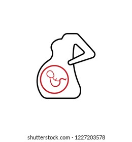 Obstetrics 2 colored line icon. Simple colored element illustration. Obstetrics icon design from medicine set