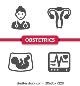 Obstetrics And Gynecology Icons. Professional, pixel perfect icons. EPS 10 format.