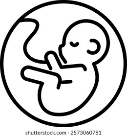 Obstetrics Icon Line Vector Illustration