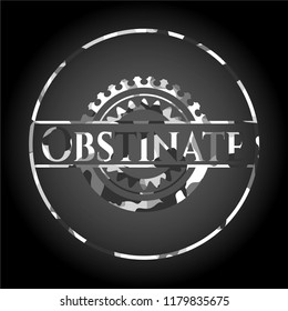 Obstinate grey camo emblem