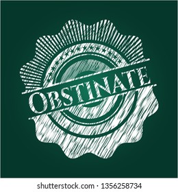 Obstinate on blackboard