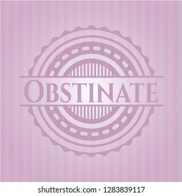 Obstinate pink emblem
