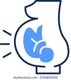 Obstretics Icon Glyph Color Vector Illustration