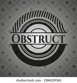 Obstruct dark emblem. Retro. Vector Illustration. Detailed.
