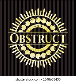 Obstruct gold shiny emblem