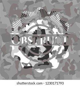 Obstruct grey camo emblem