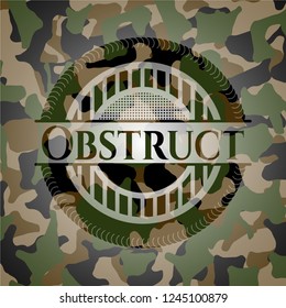 Obstruct on camouflage texture