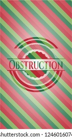 Obstruction christmas badge.
