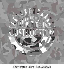Obstruction grey camo emblem