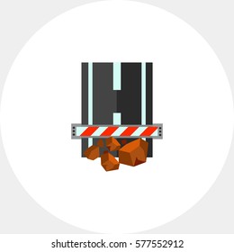 Obstruction on Road Vector Icon
