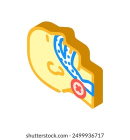 obstructive sleep apnea obesity overweight isometric icon vector. obstructive sleep apnea obesity overweight sign. isolated symbol illustration
