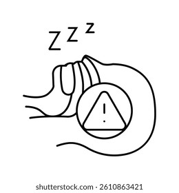 obstructive sleep apnea obesity overweight line icon vector. obstructive sleep apnea obesity overweight sign. isolated contour symbol black illustration