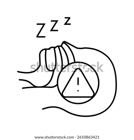 obstructive sleep apnea obesity overweight line icon vector. obstructive sleep apnea obesity overweight sign. isolated contour symbol black illustration