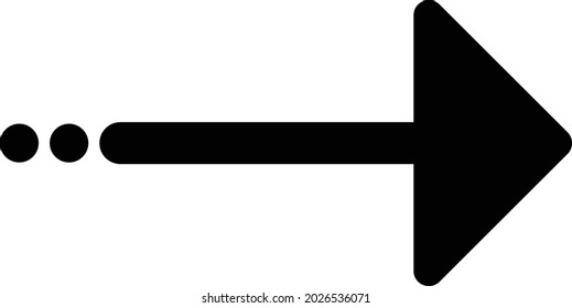 with an obtuse angle on the arrow head and two circles at the back.  can be used for anyone, anytime, anywhere, any industry, any field, and any media
