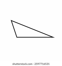 Obtuse scalene triangle in mathematics. Scalene triangle on white background. Vector illustration