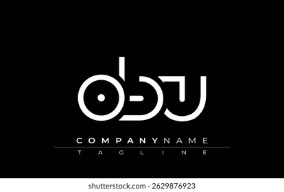 OBU abstract letter design. Modern Business Logo Design With Abstract Typography and Contemporary Style