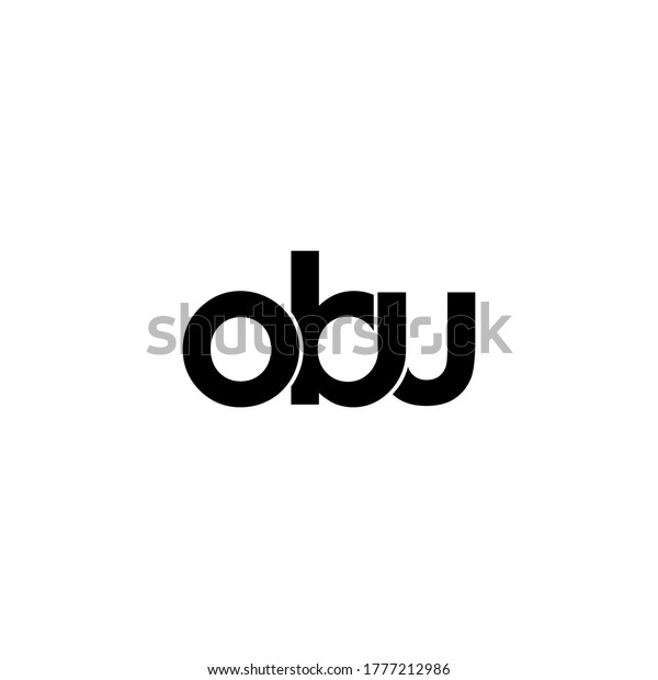 Obu Letter Original Monogram Logo Design: เวกเตอร์สต็อก (ปลอดค่า ...