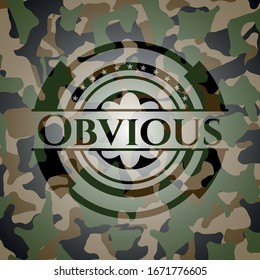 Obvious camouflage emblem. Vector Illustration. Detailed.