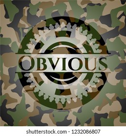 Obvious on camo texture