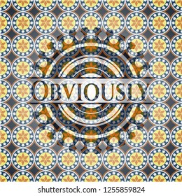 Obviously arabic emblem. Arabesque decoration.