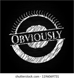 Obviously Chalk Emblem Stock Vector (Royalty Free) 1196069731 ...