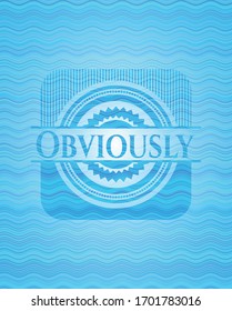 Obviamente, el fondo del emblema de la representación de las olas de agua. Ilustración vectorial. Detallado.