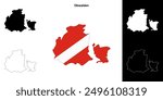 Obwalden canton outline map set