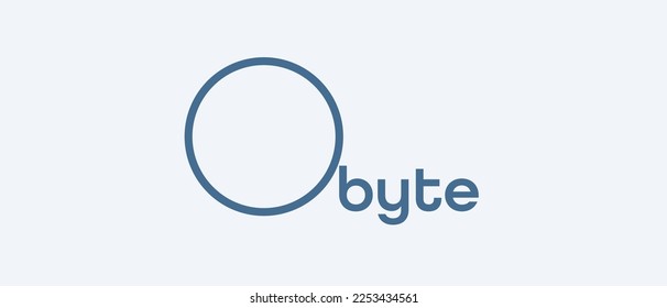 Obyte cryptocurrency GBYTE Coin, Cryptocurrency logo on isolated background with text.