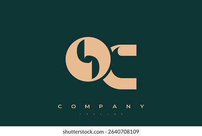 OC Abstract Geometric Logo Design. Modern and elegant logo design with simplistic typography elements, showcasing branding excellence.