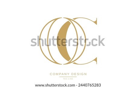 OC, CO Abstract Letters Logo Monogram Design Vector Initials