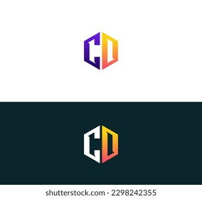 OC, CO, CD, DC Letter logo design template vector