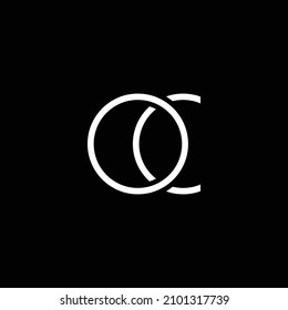 OC CO logo, Black and White color concept 