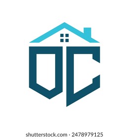 OC House Logo Design Template. Letter OC Logo for Real Estate, Construction or any House Related Business
