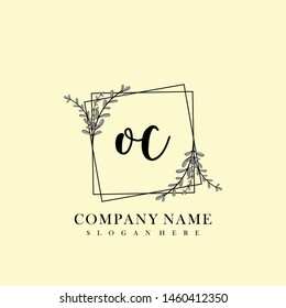 OC Initial beauty floral logo template