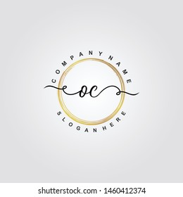 OC Initial beauty floral logo template