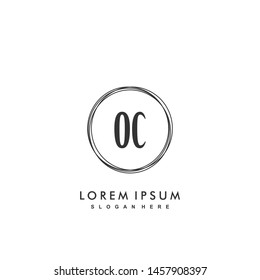OC Initial beauty monogram logo vector